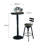 Haninah 21.7 " Pine Round Solid Wood Top with Iron Base Dining Table