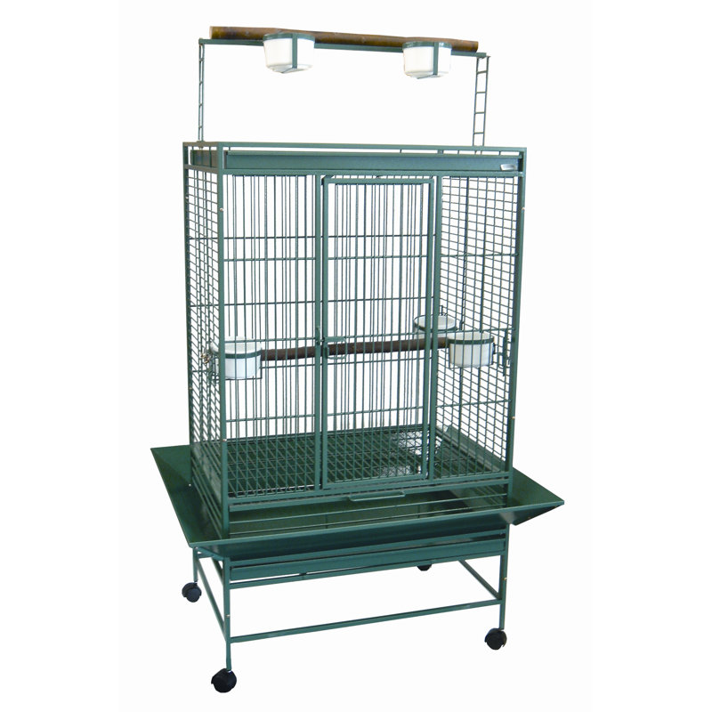 Cage à oiseau perroquet play top Olivia, blanc