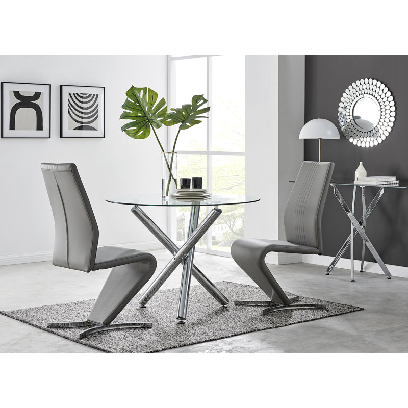 Chowchilla 2 - Person Dining Set, Grey