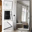 Miroir pleine longueur, miroir de plancher 76 po x 34 po avec support, miroirs suspendus pour chambre à coucher, salon, vestiaire, salle à manger, noir, rectangle-1187844052-1187844051