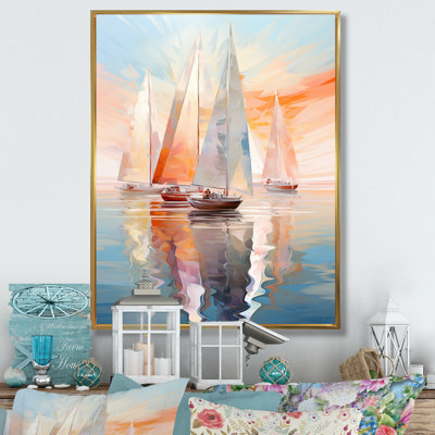 Minimalisme, voilier, rythme, art mural
