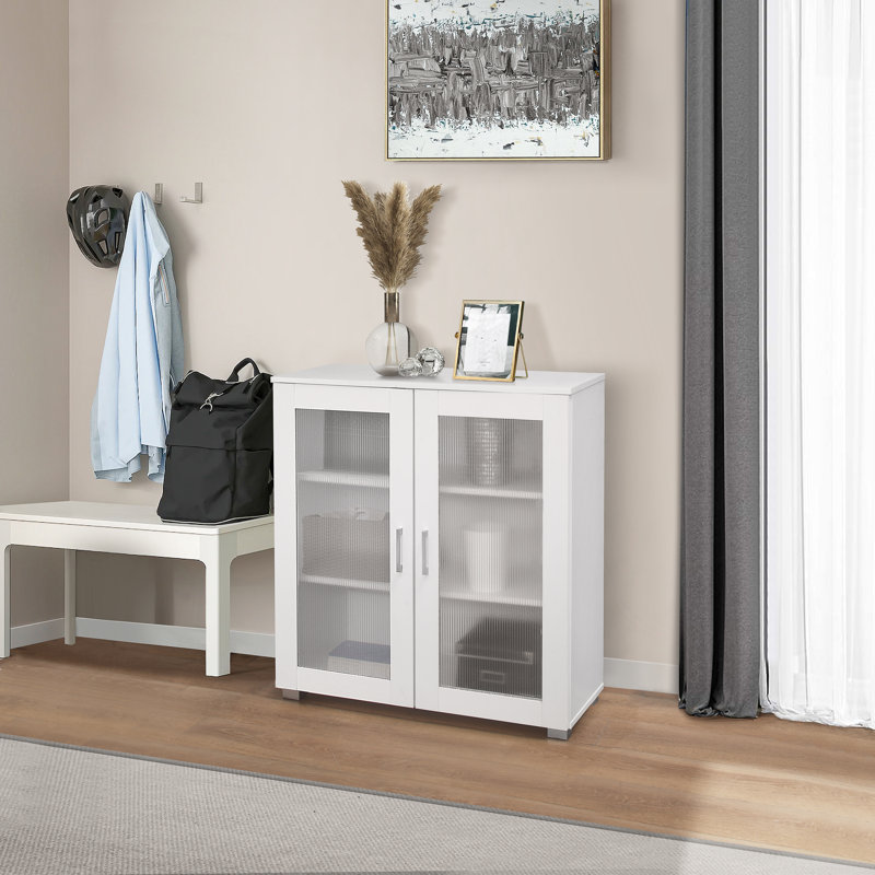 Blashford 2-Door Accent Storage Cabinet, Sideboard Buffet Floor Storage Cupboard for Kitchen, Dining Room, Living Room, Entryway