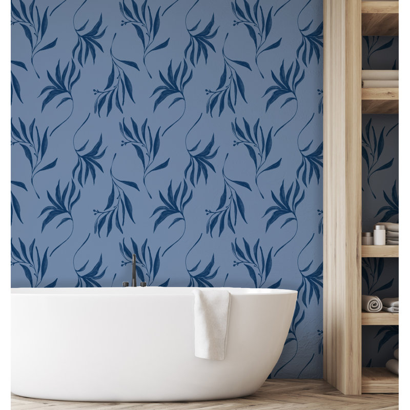 Yuki Osada Floral Wallpaper Double Roll, Blue