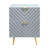 Gray High Gloss Finish Nightstand-1404556839