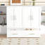 Grand lit escamotable avec tablettes, tiroirs et ports USB (lit)-555469343