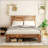 Bed Frame King Size, Wood Platform Bed Frame , Noise Free,No Box Spring Needed and Easy Assembly Tool,Large Under Bed Storage,-814095504