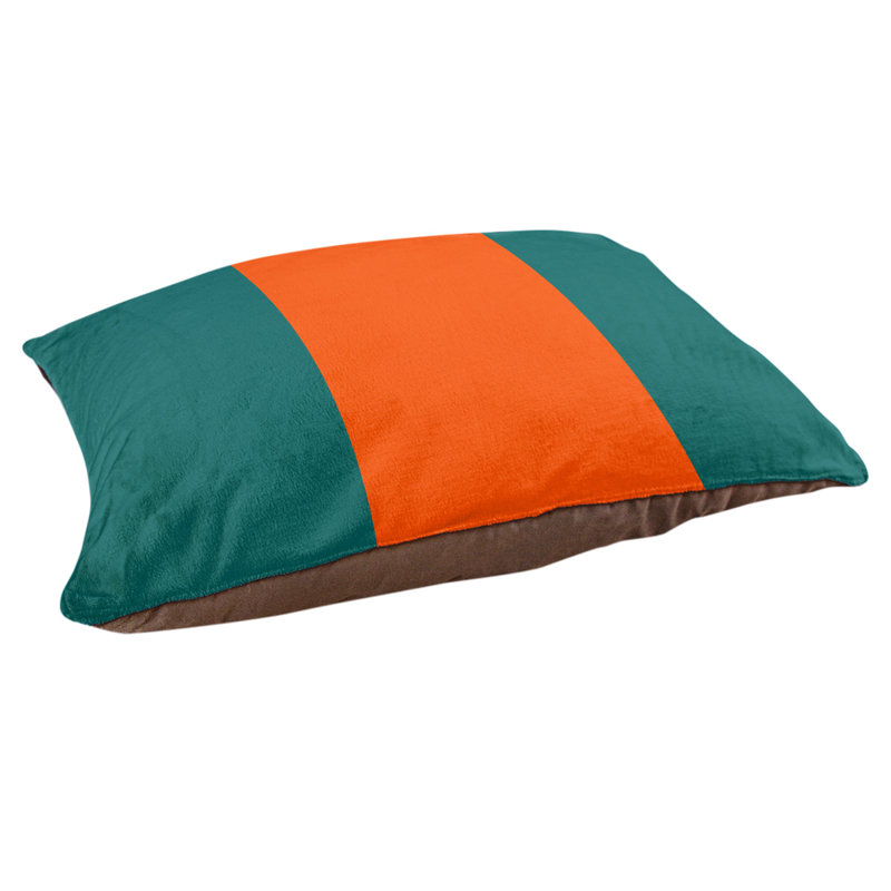 Coussin d'extérieur pour chien Florida Tribe, Grand (l 50 po x P 40 po x H 7 po), Turquoise / orange