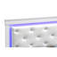 Élégant lit de champagne argenté, 53 po de hauteur x 79 po de largeur, 85 po de profondeur et une structure de soutien, assemblage rapide pour divers styles d'intérieur très grand: 53 po x 79 po x P 85 po