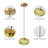 1 - Light LED Green Glass Pendant Light