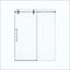 Porte de douche coulissante simple sans cadre - verre trempé transparent, conception à dérivation-126559254