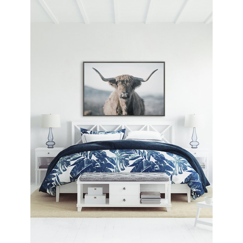 Highland Close-up - Print, Floater Grey Framed Canvas, 30cm H x 30cm W x 3.81cm D