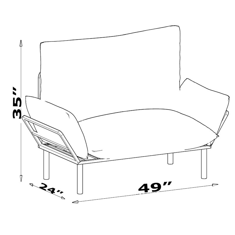 Upholstered 50.08 " Loveseat