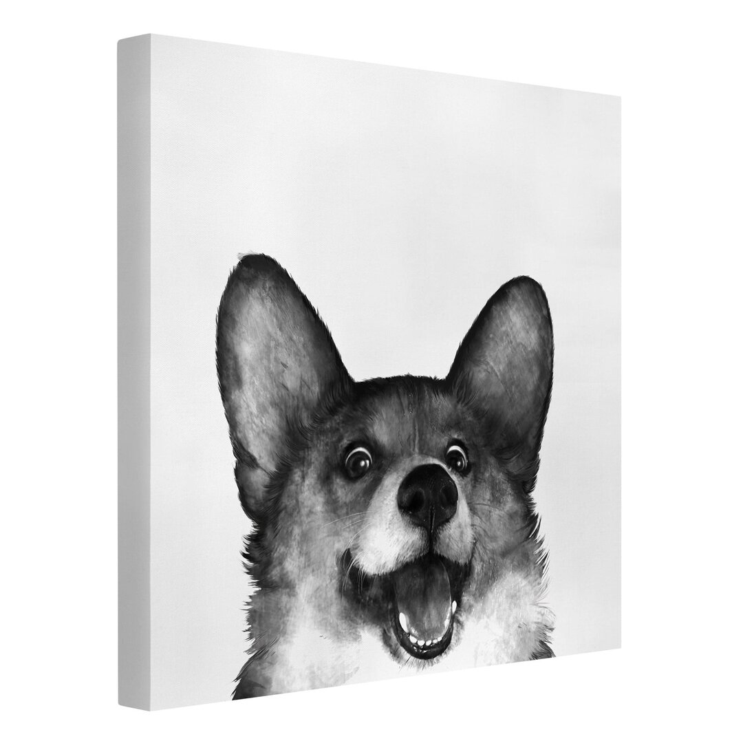 Leinwandbild Hund Corgi von Laura Graves