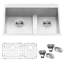 Tirana Low Wide-Divide 33" L x 22" W Double Basin Drop-In Kitchen Sink
