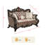Causeuse rembourrée 71,5 po Carrara Brown 