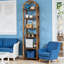 Storage Rack,6-Tier Bookshelf,Slim Arched Bookcase
