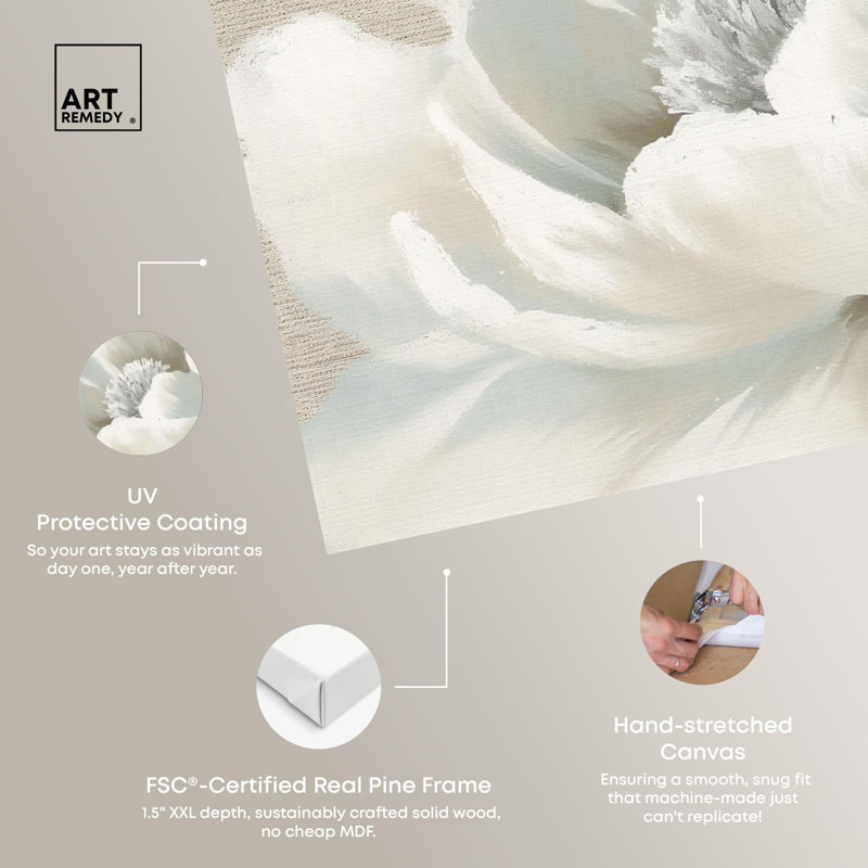 Toile «Silken Sepal II» par Art Remedy, H 30 po x l 36 po, Toile tendue