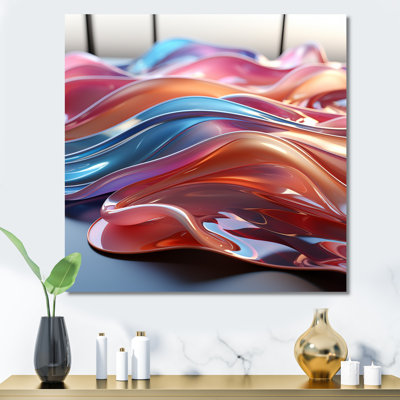 Mauve et bleu, élégance fractale II - art mural fractal
