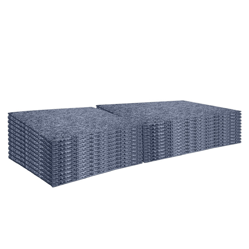 Carreau de tapis en nylon antidérapant antidérapant à envers en PVC antidérapant et antidérapant de qualité supérieure de 19,7 po x 19,7 po Fixtureisplays® avec dalle de tapis en PVC antidérapant 15989 - 22PK