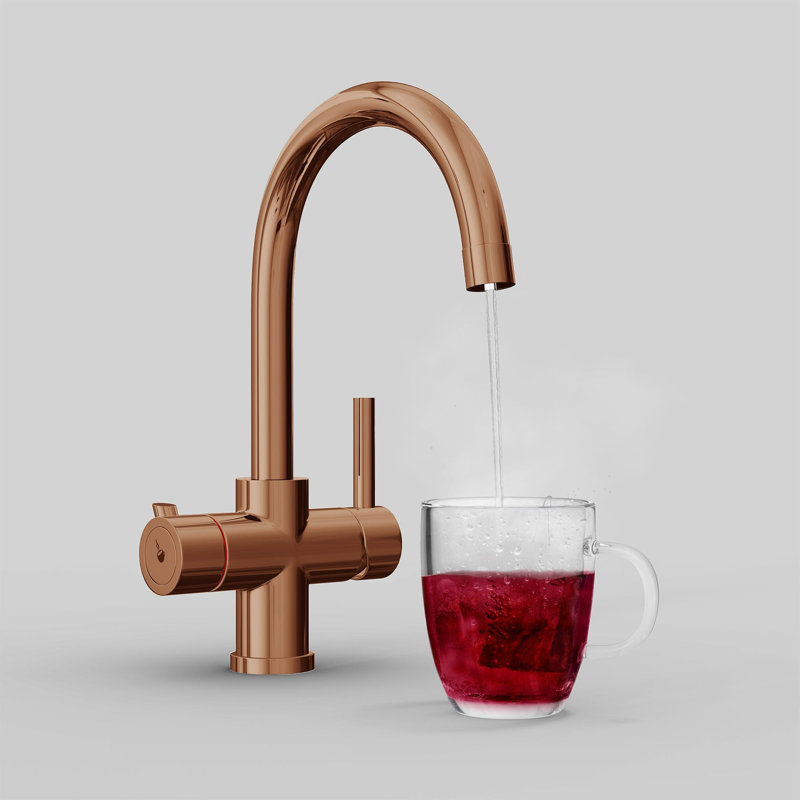 Fohen Touch Kitchen Faucet, Polished Bronze