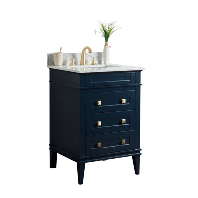 24'' Single Bathroom Vanity with Marble Top