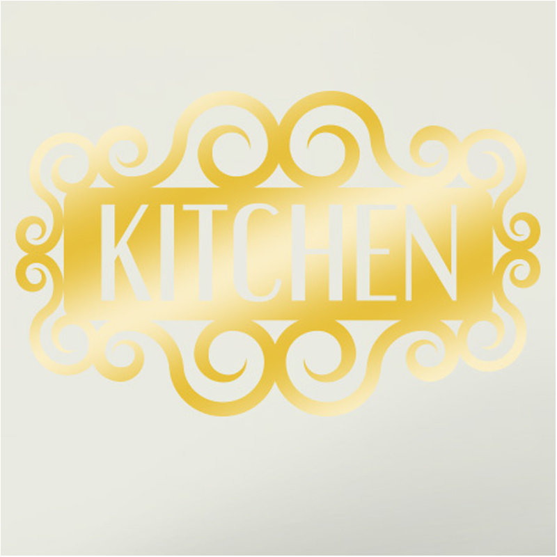 Wall Decal, Shiny Gold, Large