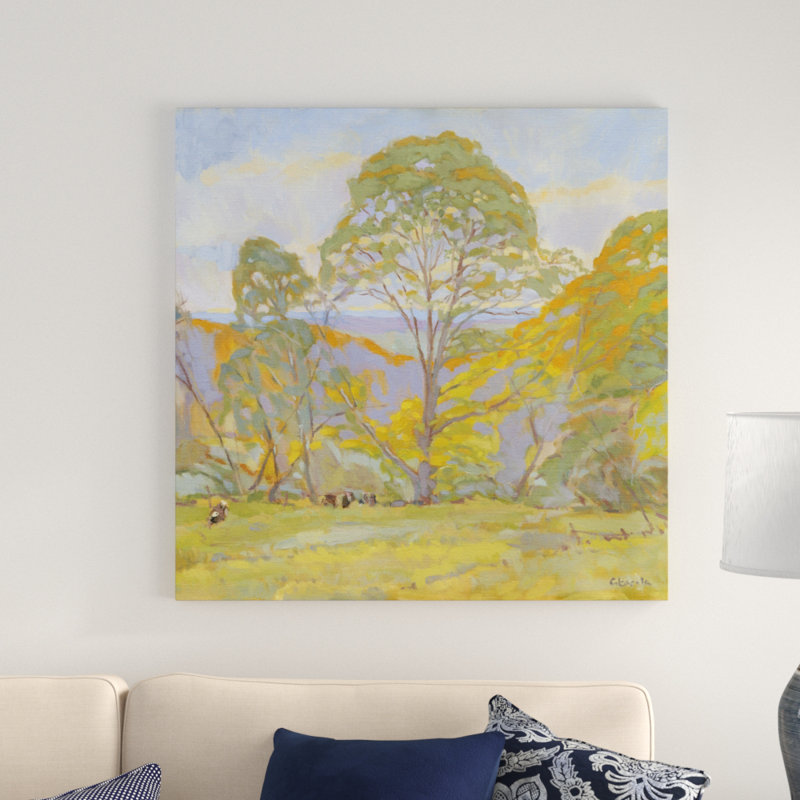 «Country Landscape», peinture sur toile, H 36 po x l 36 po