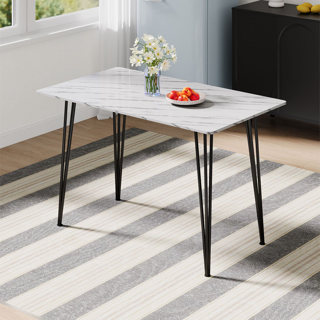 Metal Base Dining Table