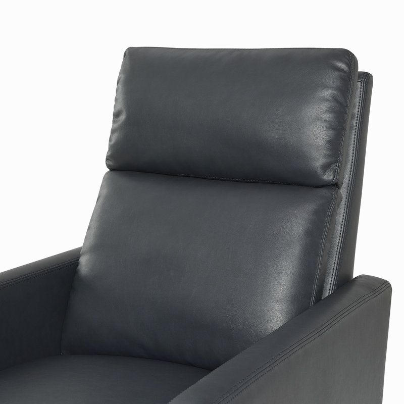 Fauteuil inclinable bleu nuit en similicuir, Bleu
