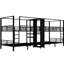 Lit double superposé en métal double pleine grandeur, noir, avec rangement central et garde-robe, conception à réduction de bruit, structure robuste, lit noir facile à assembler, sommeil silencieux, construction,-416090111