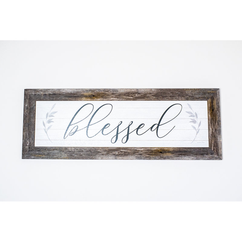 «Blessed», reproduction de photo encadrée, Marron