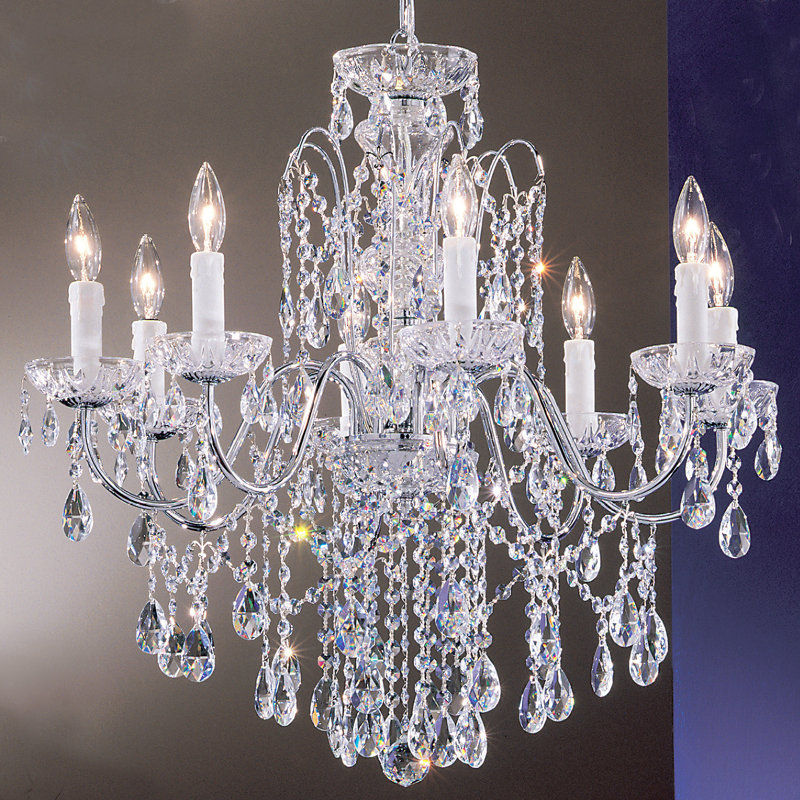 Lustre empire 8 lumières Letitia, Chrome, Crystalique