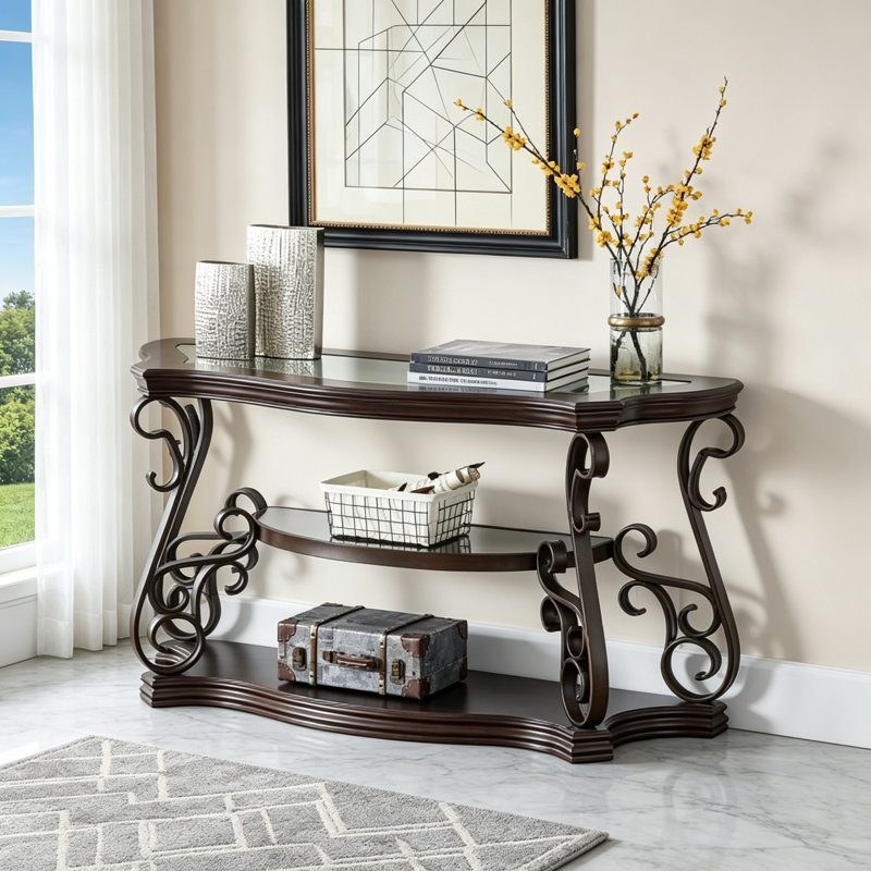 Sofa Table With Glass Table Top