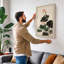Lotus and Leaves Japandi - Wrapped Canvas-1989429040-1989429043