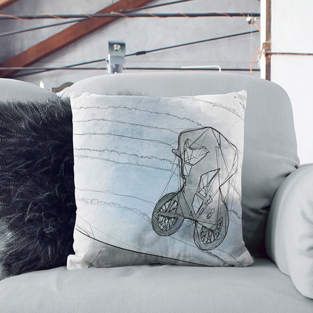 BMX Jump in Abstract Cushion with Filling