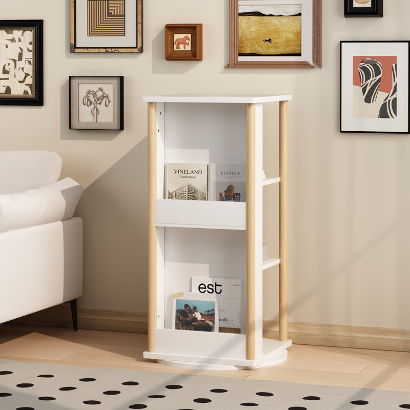360° Rotating Kids Bookshelf with Chalkboard