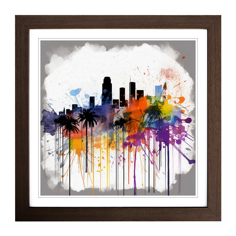 Single Picture Frame Print on Wood, Walnut