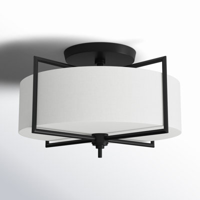 Fabric Semi Flush Mount