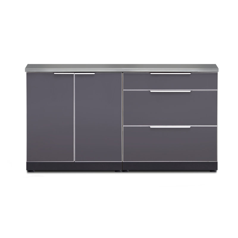 Ensemble d'armoires modulaires en aluminium pour l'extérieur 3 pièces