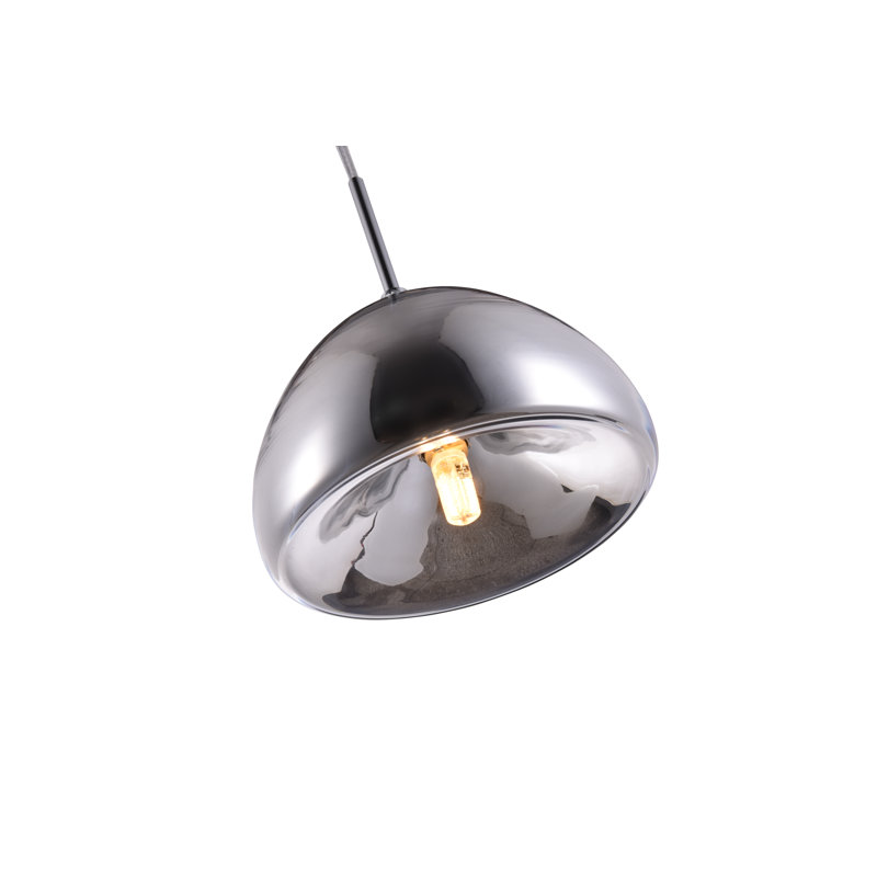 Luminaire suspendu pour dôme simple 1 lumières Gwenda, Chrome, H 66 po x l 7 po x P 7 po