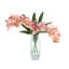 Arrangement d'orchidées dans un vase miroir-884489741