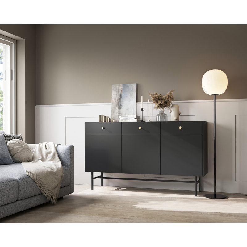 155cm Sideboard, Black