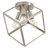 Brushed Nickel Flush Mount Ceiling Light, Multi-directional Geometric Light Fixtures Ceiling Mount, Modern Metal Frame Kitchen Foyer Lights With E26 Base For Farmhouse Living Room Hallway Porch