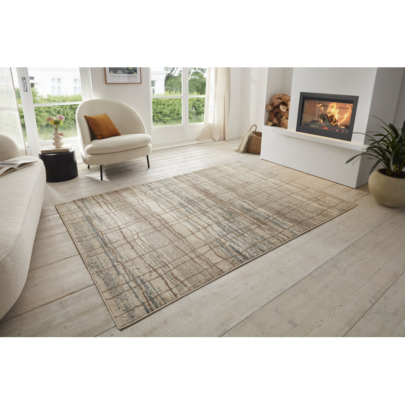 Handwoven Beige/Khaki/Grey Rug, Rectangular 200 x 280cm