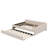 Upholstered Platform Bed With USB And Trundle-1068871443