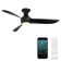 Corona 3 - Blade Outdoor/Indoor Smart Flush Mount Ceiling Fan with Remote Control and Dimmable LED Light Kit Included
