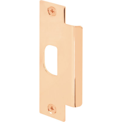 ASA Commercial Solid Polished Brass Strike Plate (Single Pack)