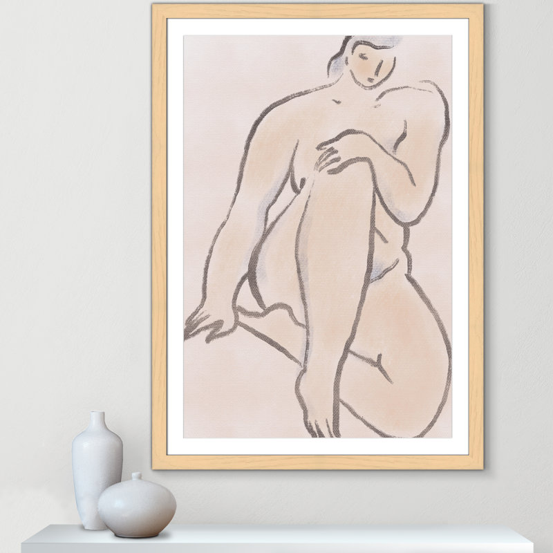 «Pastel nude 07 Print» par Dean, L 35 po x H 49 po, Imprimé mat, Natural
