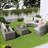 8-Pieces Outdoor Wicker Round Sofa Set, Half-Moon Sectional Setsr, Curved Sofa Set With Rectangular Coffee Table-1867865618