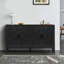 Armoire décorative de style campagnard 60 pouces avec 4 portes et une tablette ajustable Buffet en bois avec console et crédence pour table de salle à manger-441305205
